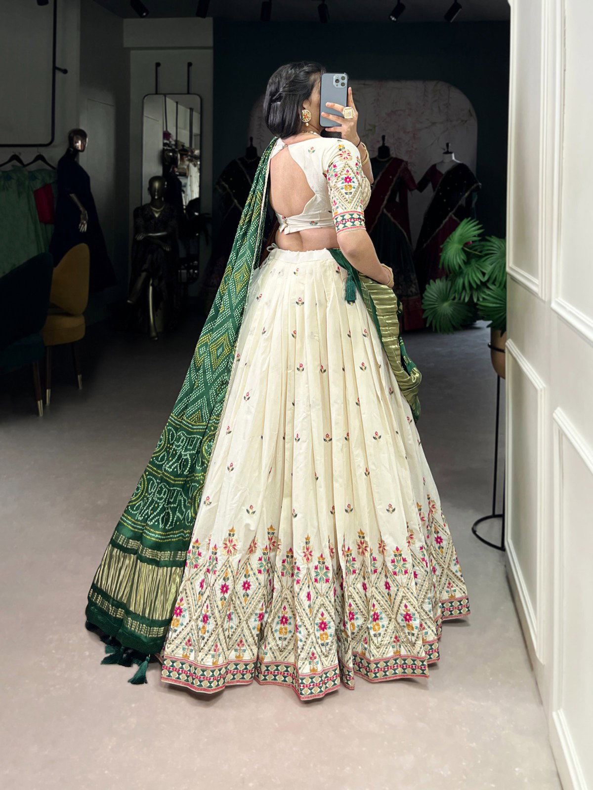 LNB PRESENT KHADI ELEGENCE LEHENGA CHOLI SERIES 1437 6