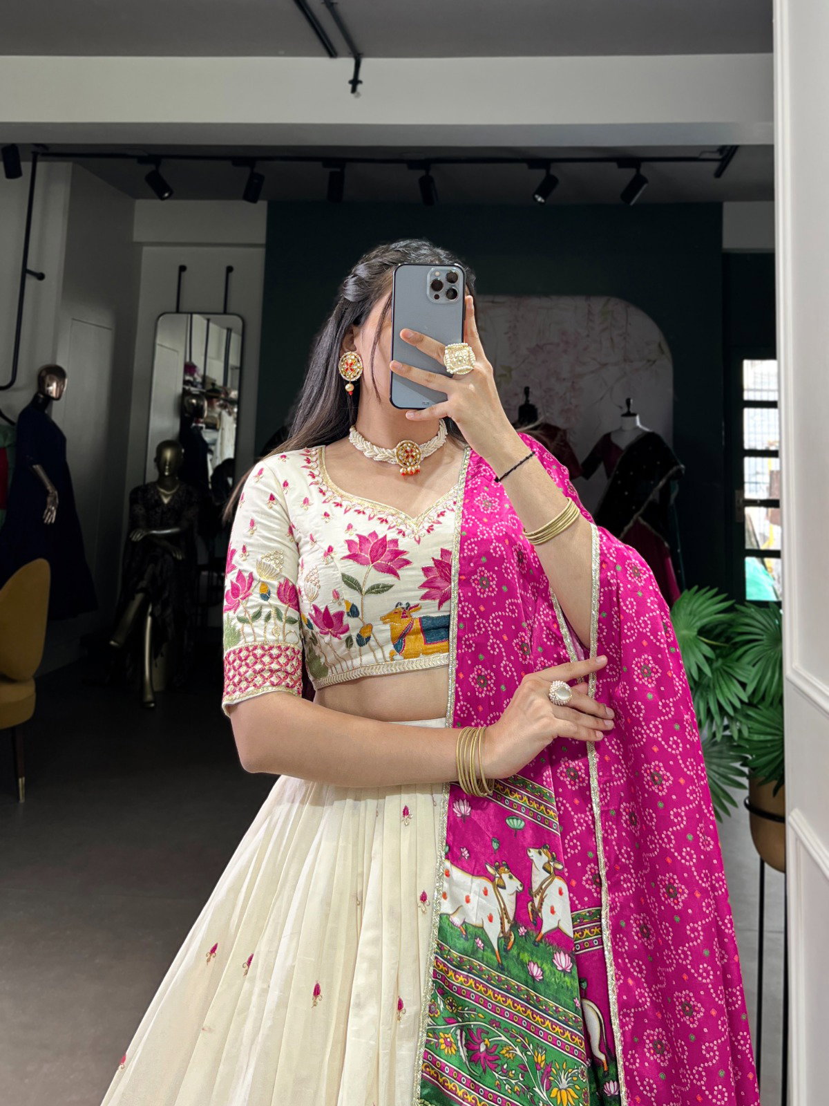 LNB PRESENT KHADI ELEGENCE LEHENGA CHOLI SERIES 1437 8
