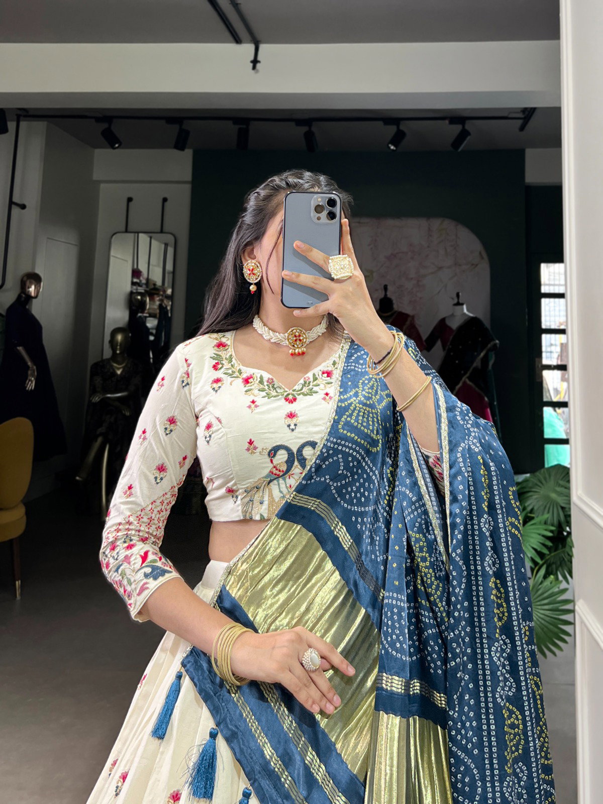 LNB PRESENT KHADI ELEGENCE LEHENGA CHOLI SERIES 1437 7