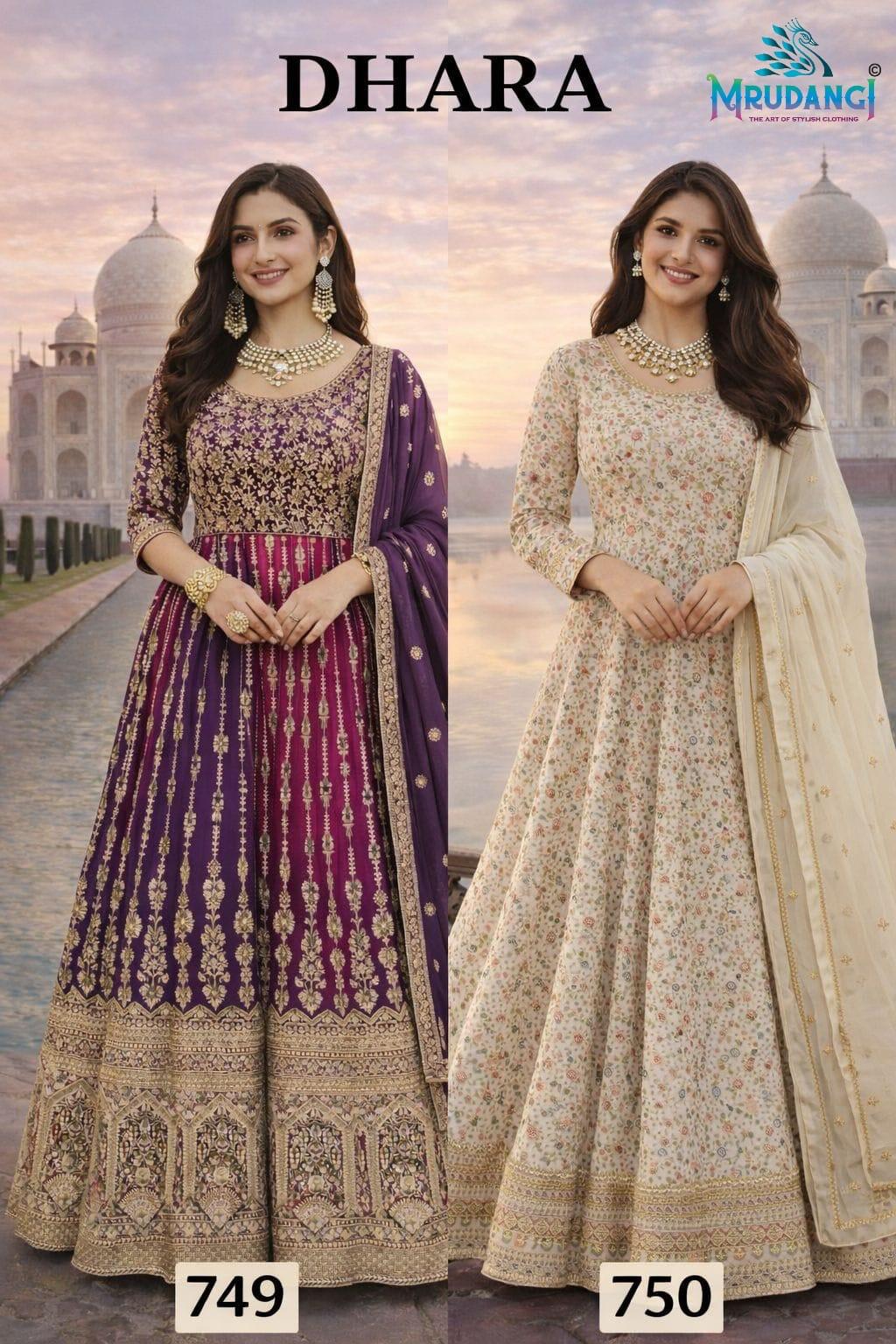 MRUDANGI PRESENT DHARA SERIES 749 FULL GOWN STYLE 1