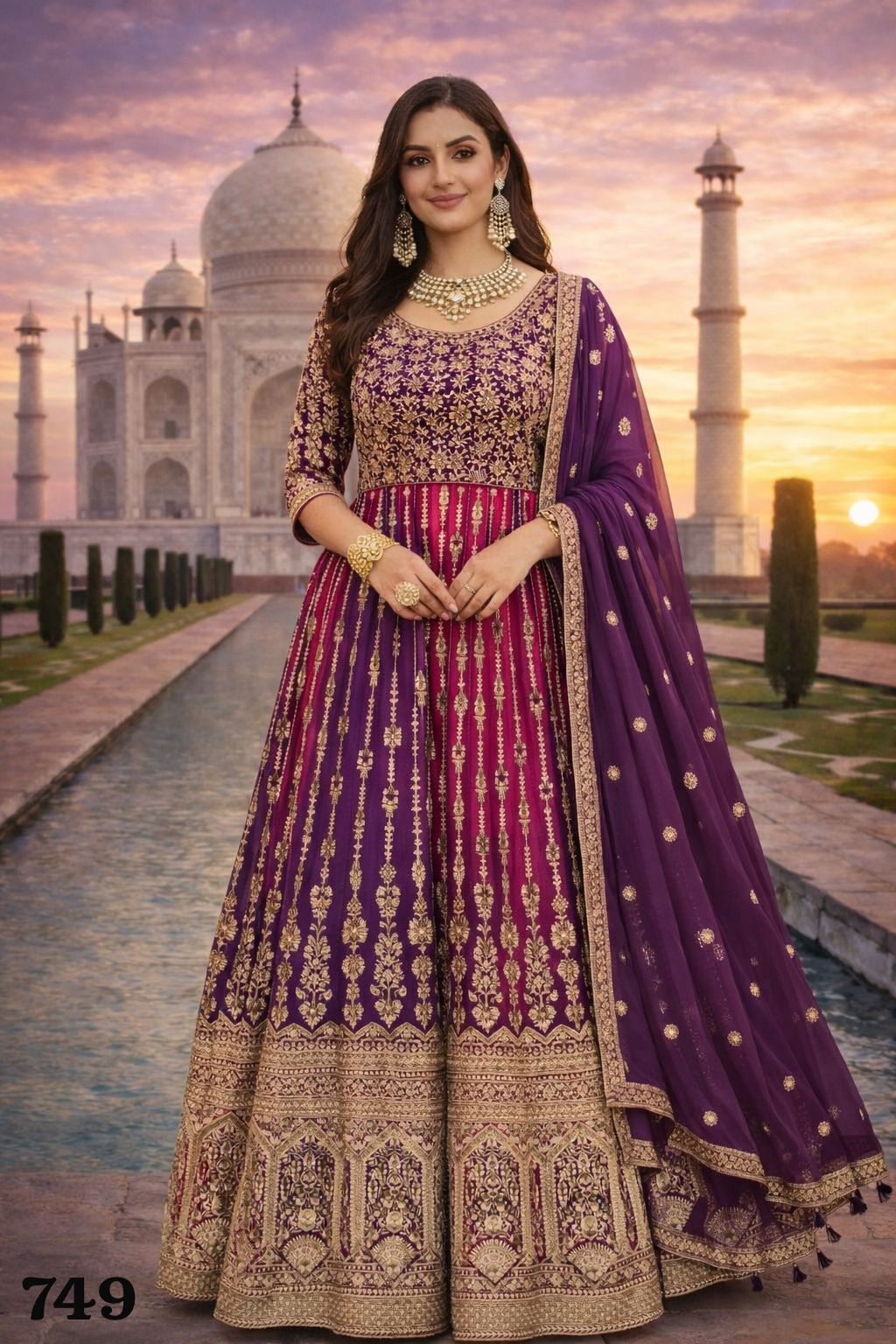 MRUDANGI PRESENT DHARA SERIES 749 FULL GOWN STYLE 7