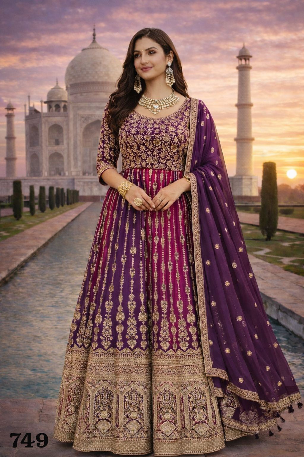 MRUDANGI PRESENT DHARA SERIES 749 FULL GOWN STYLE 9