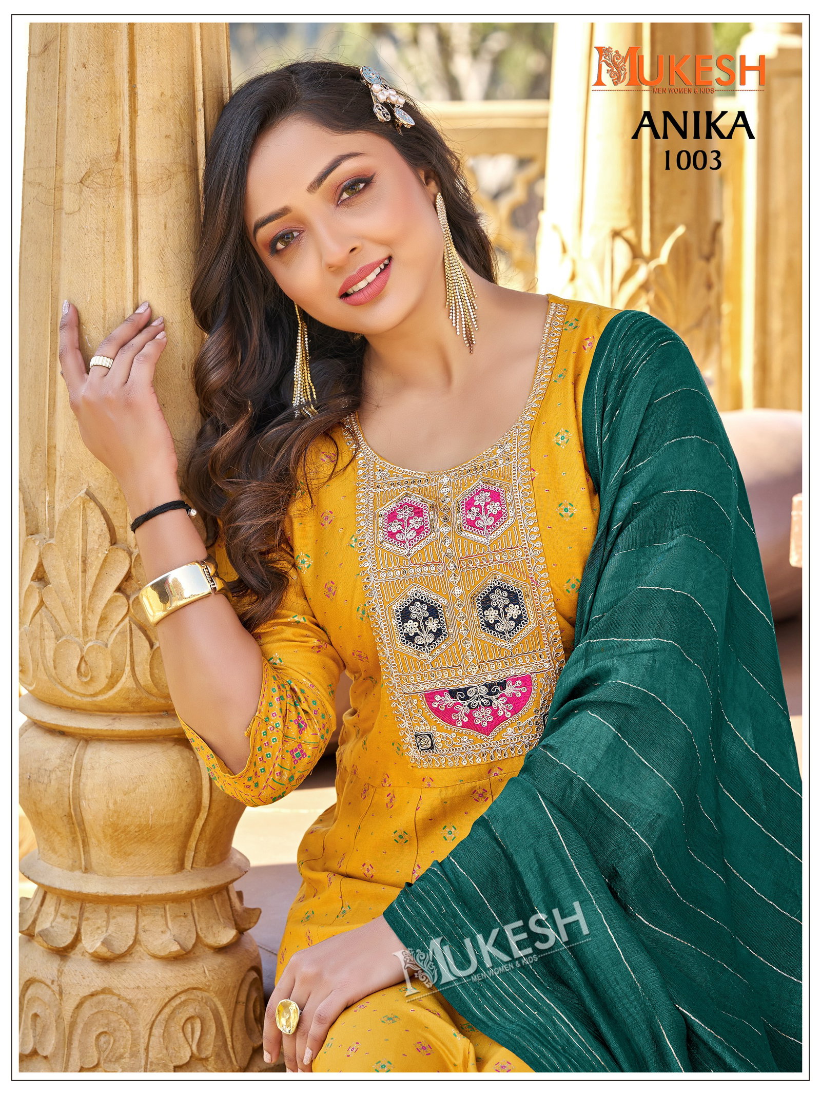 BANWARY PRESENT ANIKA READYMADE TOP BOTTOM DUPPATA WITH FOIL PRINT SERIES 1001-1008 6