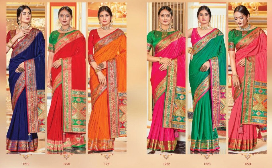 ASTITA PRESENT KAYANK SILK VOL 2 WTIH FANCY BLOUSE SERIES 1219-1224 3