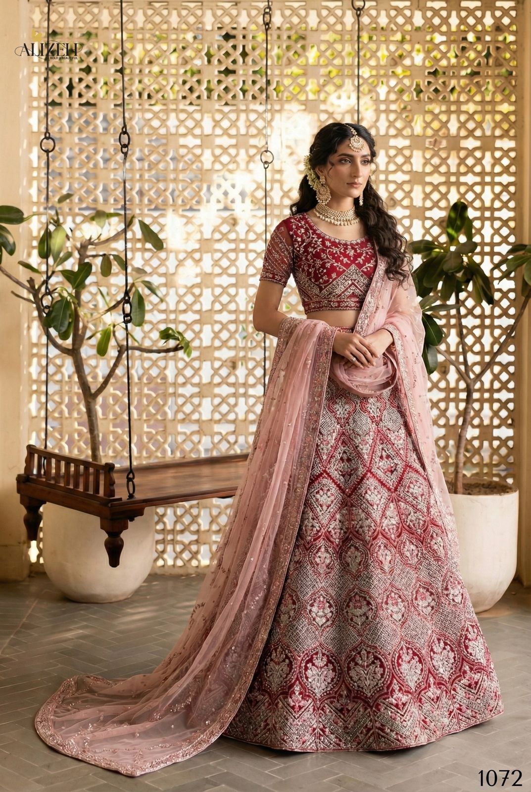 ALIZEH PRESENT SHADES SERIES 1072 BRIDAL LEHENGA CHOLI 4