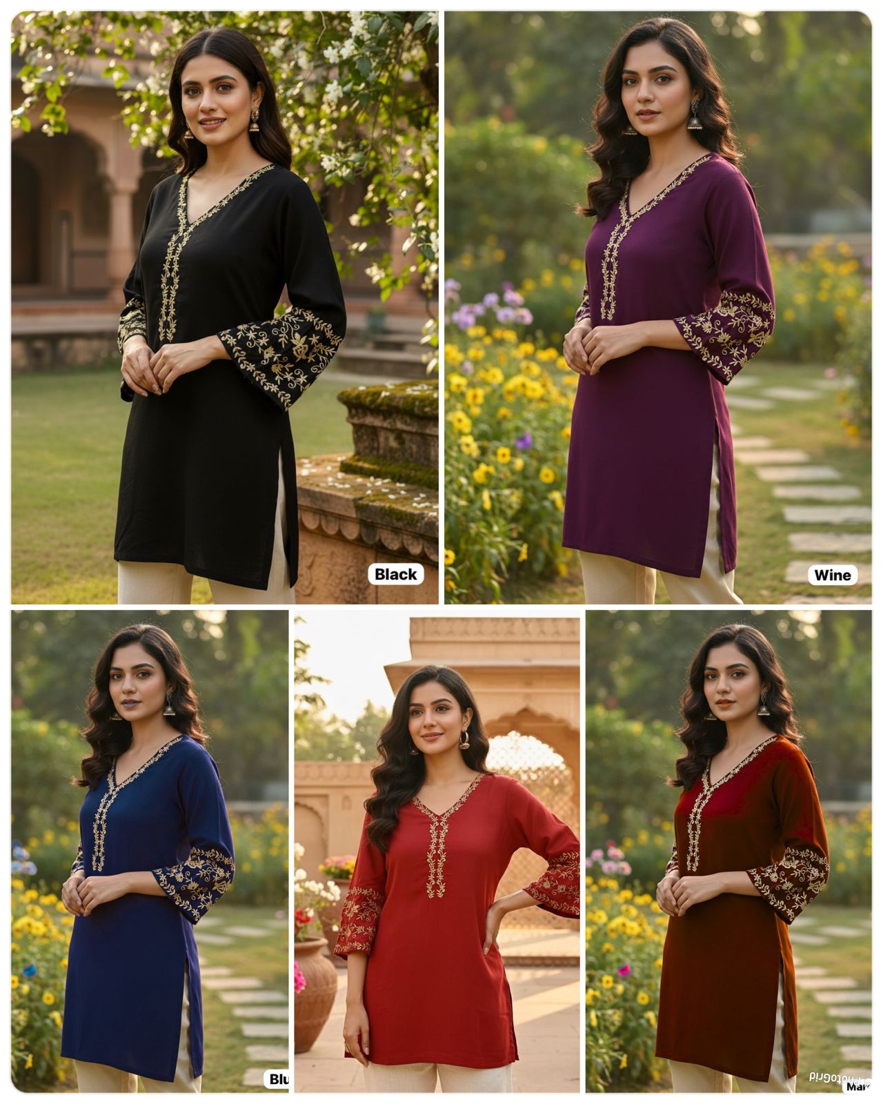 ADDA SERIES PRESENT SHORT LENGHT KURTI WITH EMBROIDERY WORK 11