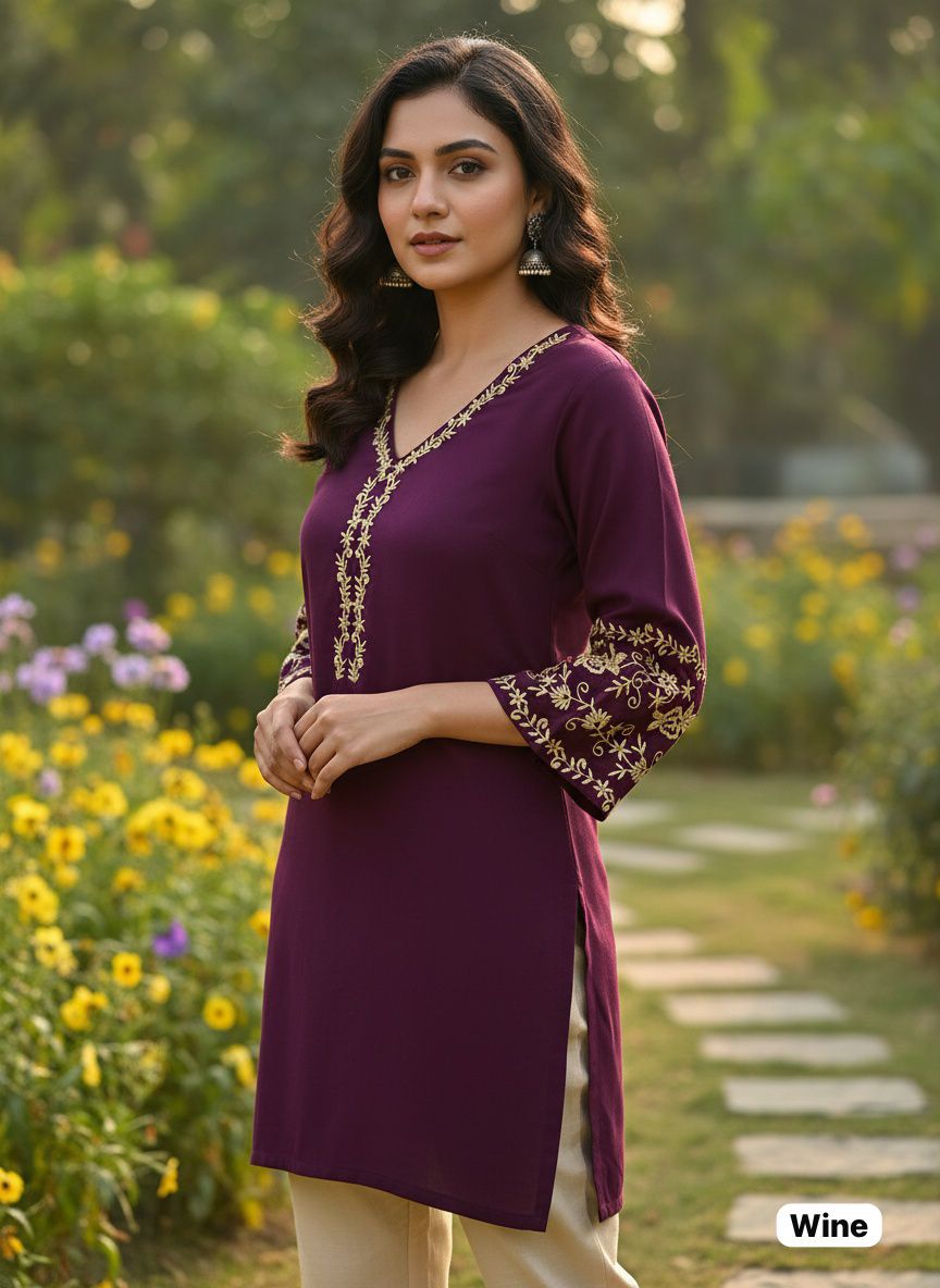 ADDA SERIES PRESENT SHORT LENGHT KURTI WITH EMBROIDERY WORK 3