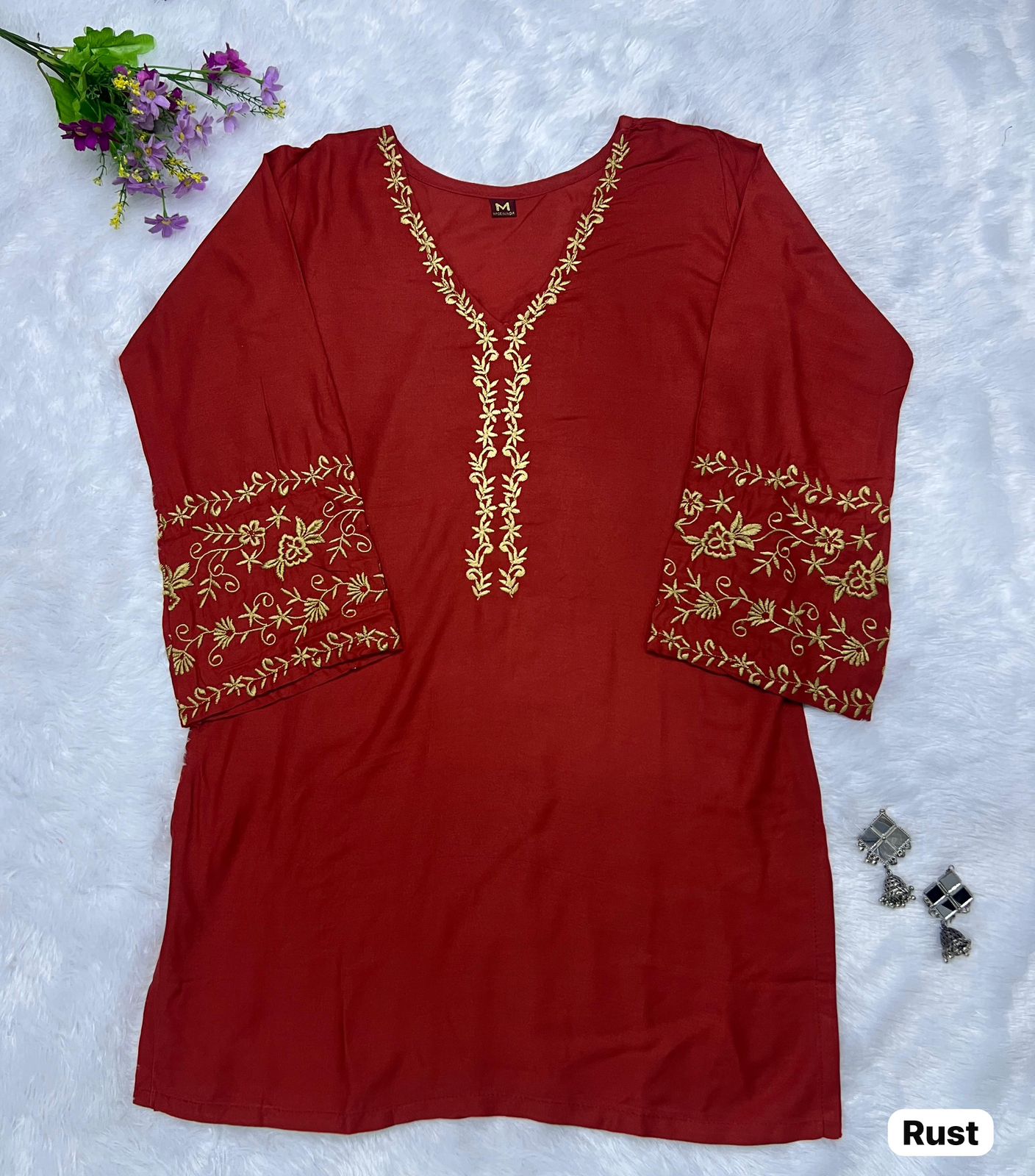 ADDA SERIES PRESENT SHORT LENGHT KURTI WITH EMBROIDERY WORK 5