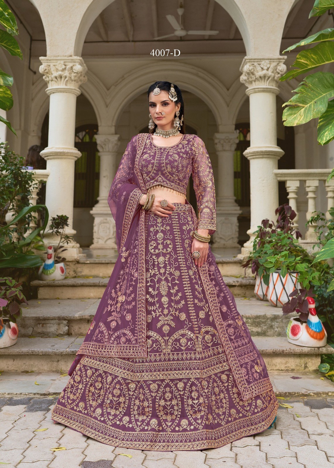 SENOHARA PRESENT BIDAI 2 BRIDAL LEHENGA CHOLI SERIES 4007A TO 4007 D 5