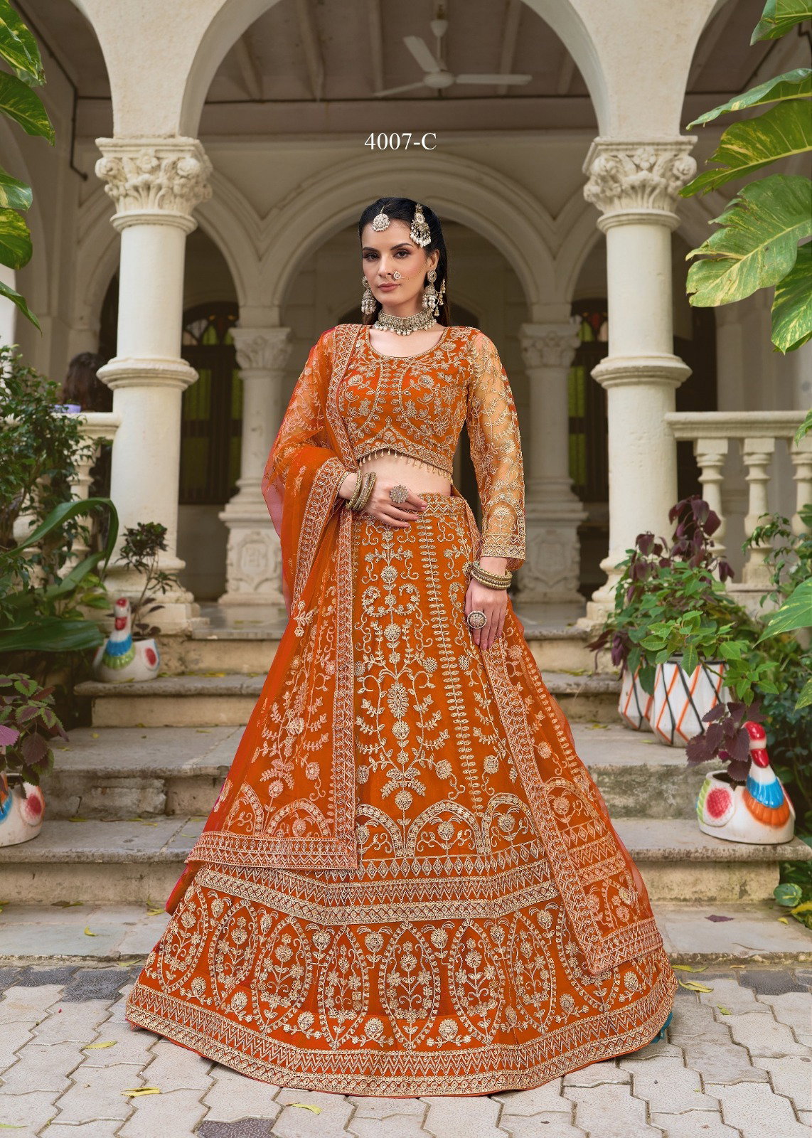 SENOHARA PRESENT BIDAI 2 BRIDAL LEHENGA CHOLI SERIES 4007A TO 4007 D 1