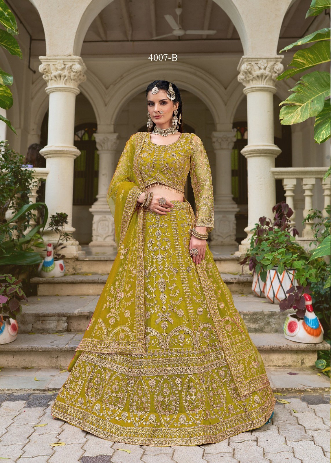 SENOHARA PRESENT BIDAI 2 BRIDAL LEHENGA CHOLI SERIES 4007A TO 4007 D 6
