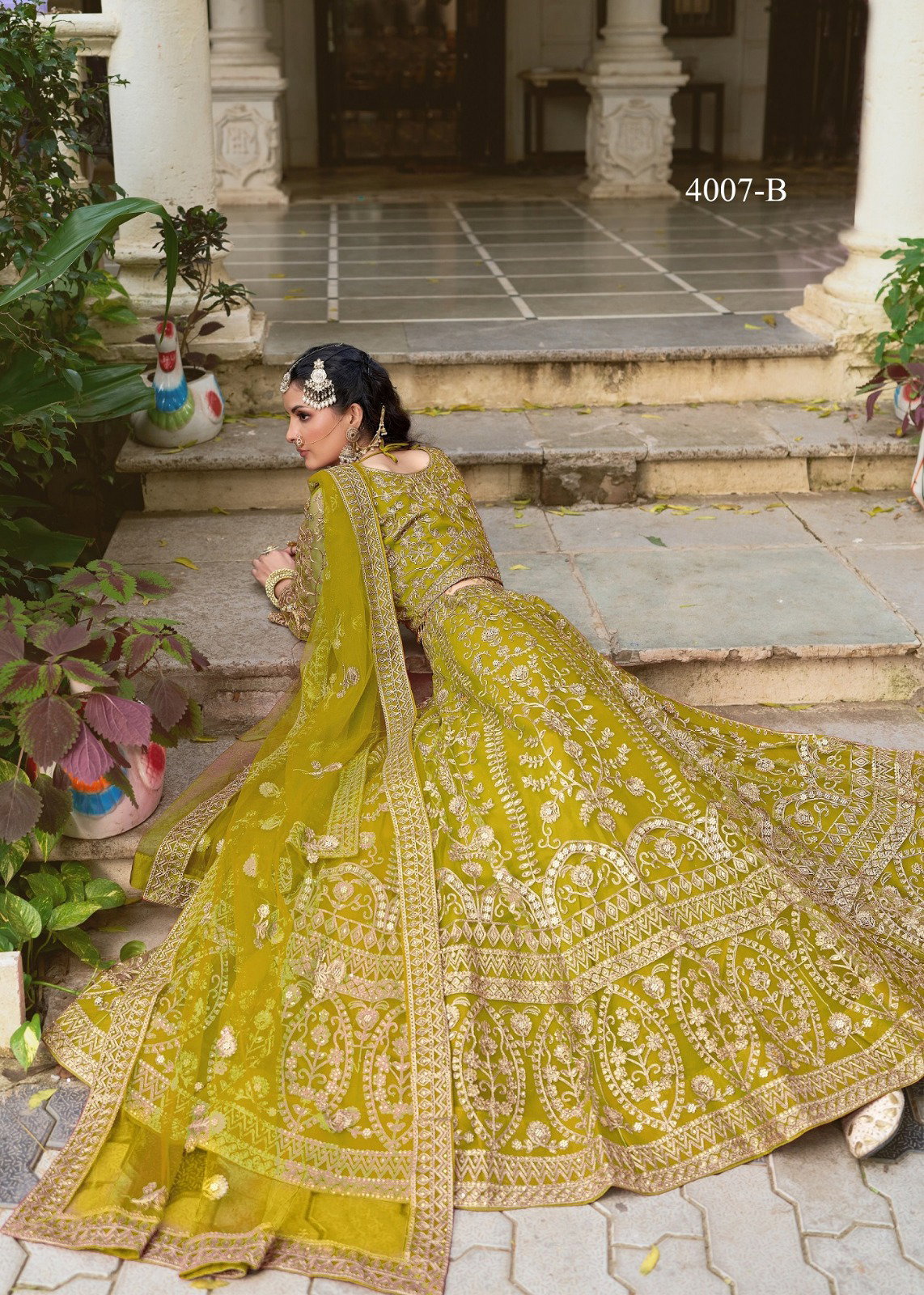 SENOHARA PRESENT BIDAI 2 BRIDAL LEHENGA CHOLI SERIES 4007A TO 4007 D 8