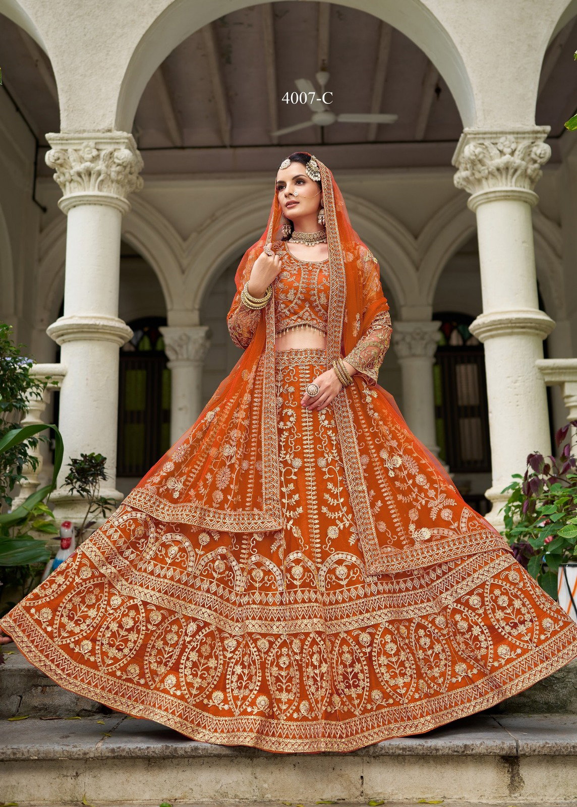 SENOHARA PRESENT BIDAI 2 BRIDAL LEHENGA CHOLI SERIES 4007A TO 4007 D 3