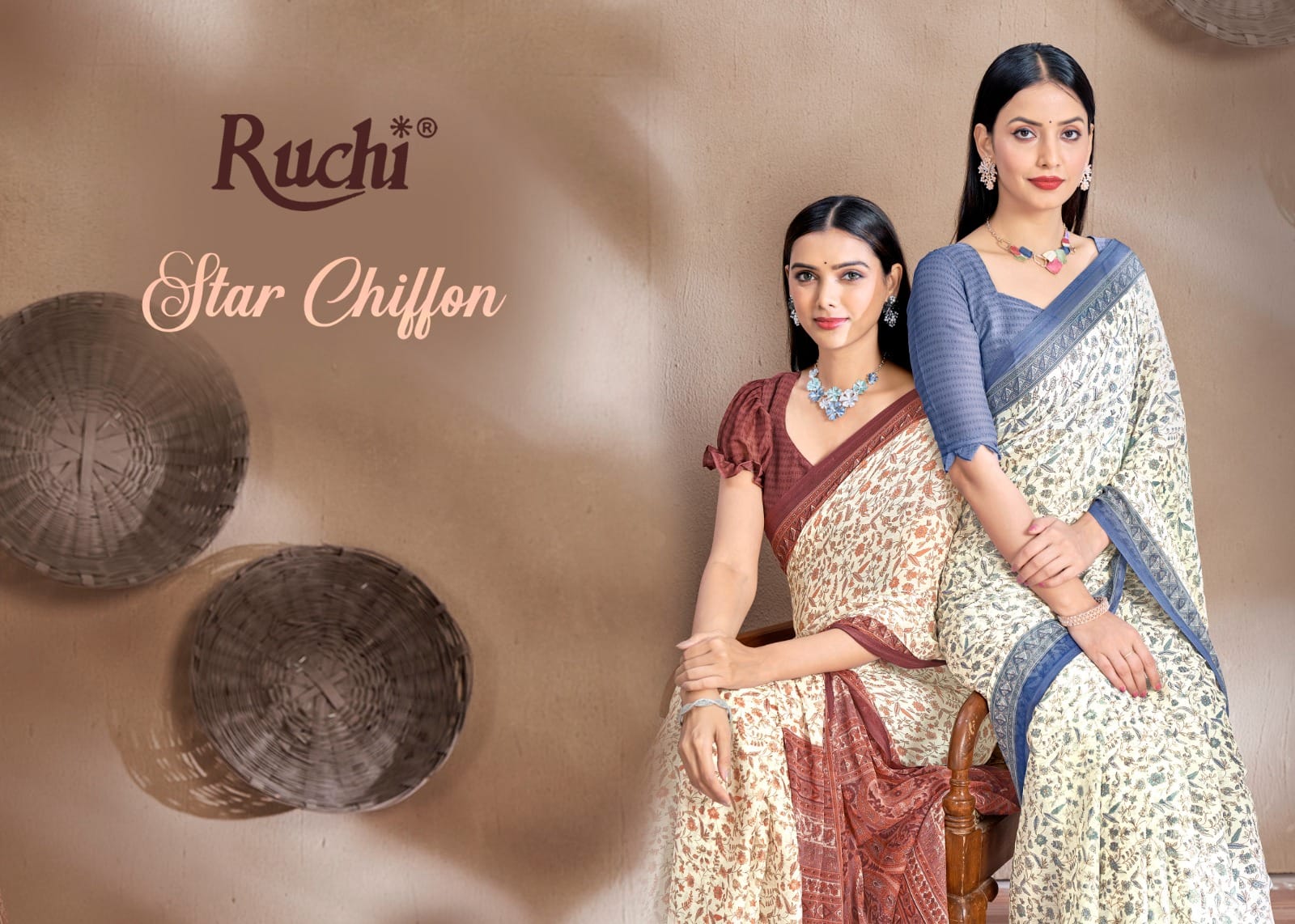RUCHI PRESENT STAR CHIFFON 161 CHIFFON SAREE SERIES 34901A 2