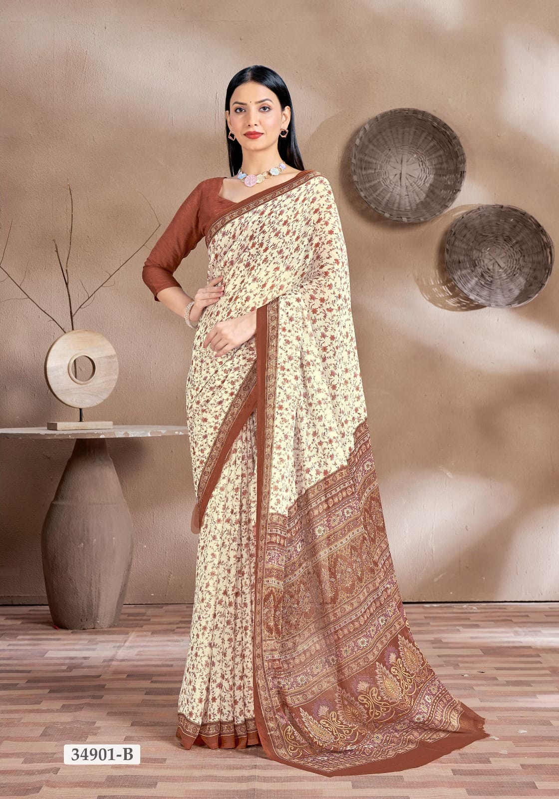RUCHI PRESENT STAR CHIFFON 161 CHIFFON SAREE SERIES 34901A 15