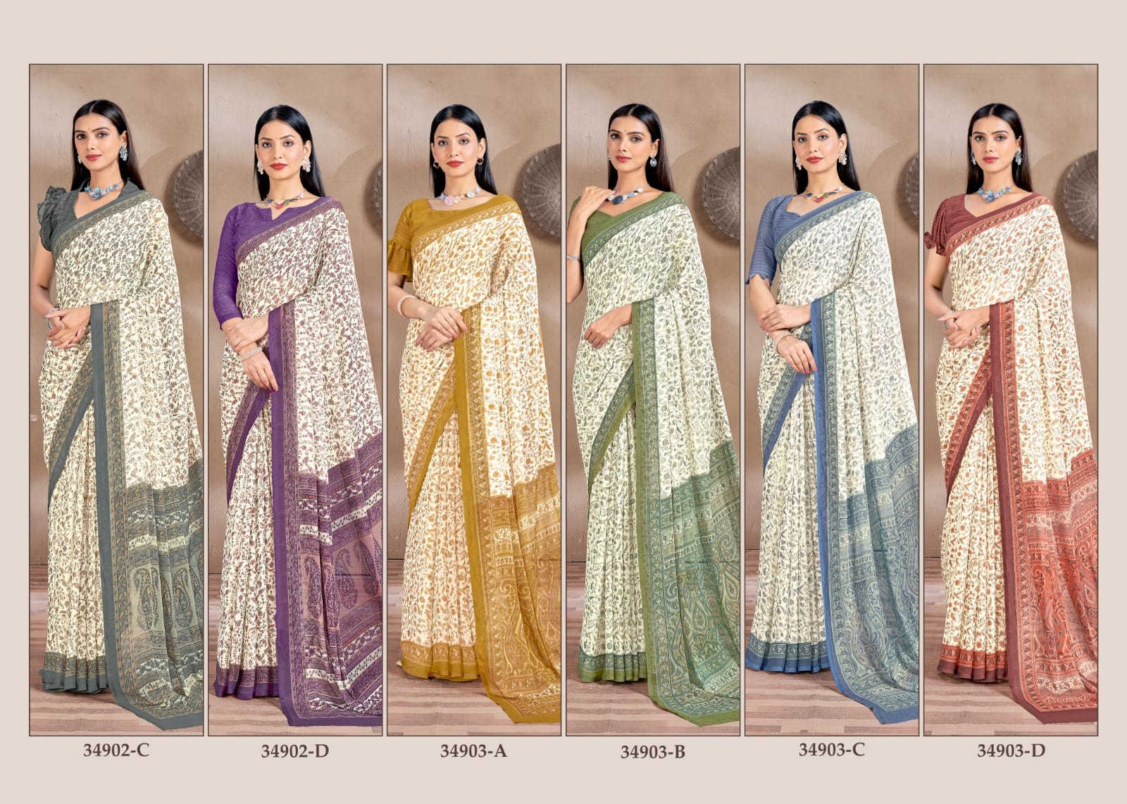RUCHI PRESENT STAR CHIFFON 161 CHIFFON SAREE SERIES 34901A 11