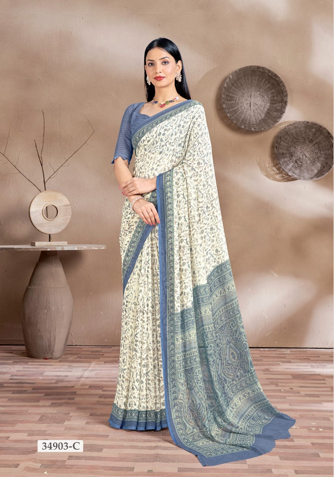 RUCHI PRESENT STAR CHIFFON 161 CHIFFON SAREE SERIES 34901A 10
