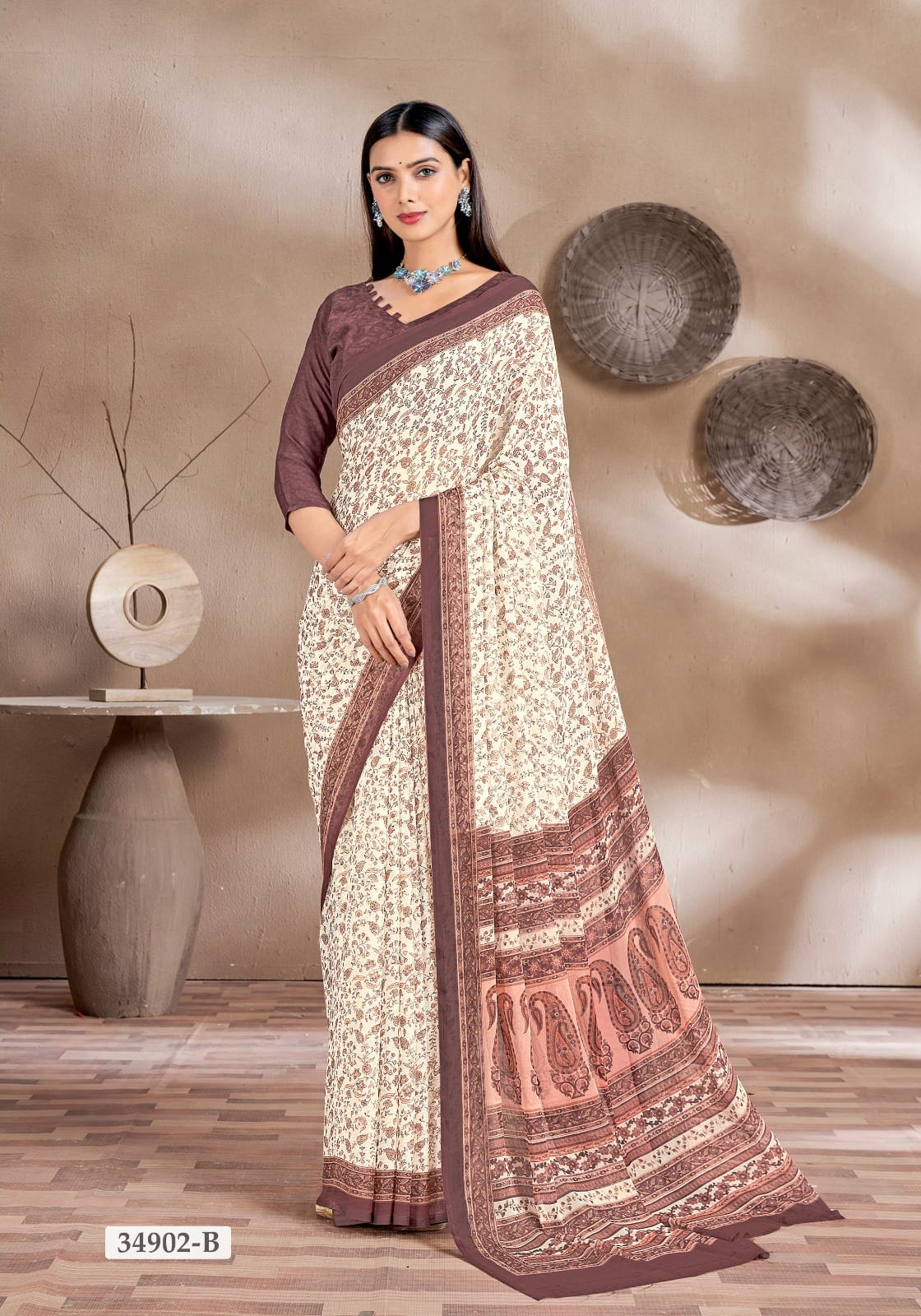 RUCHI PRESENT STAR CHIFFON 161 CHIFFON SAREE SERIES 34901A 9
