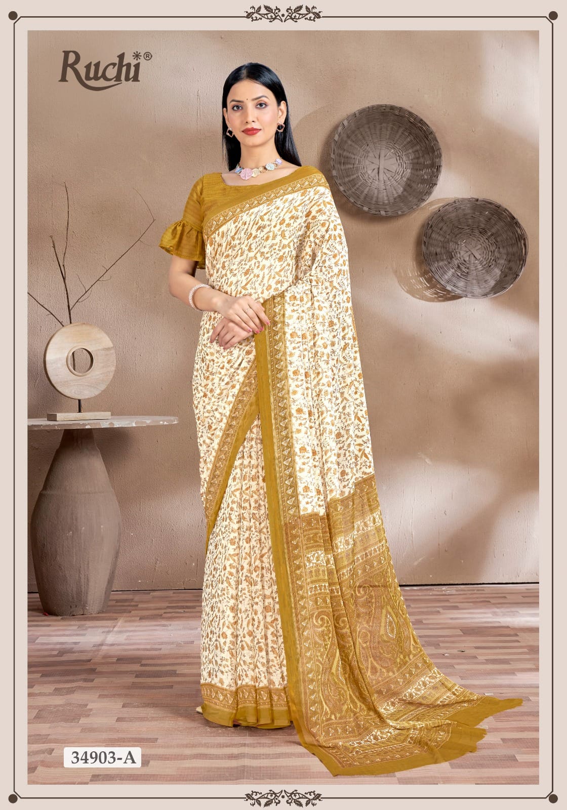 RUCHI PRESENT STAR CHIFFON 161 CHIFFON SAREE SERIES 34901A 8