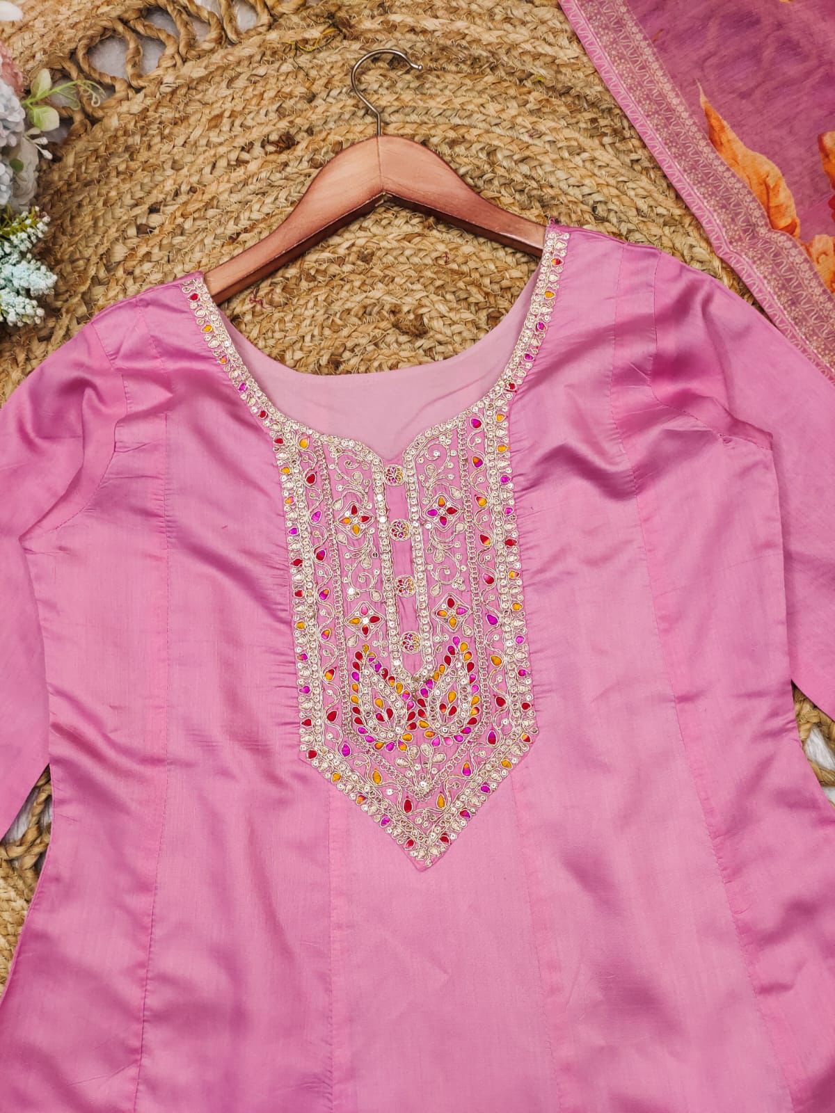 X lady present 3 pcs ready-made concept with Roman silk pastel color 1
