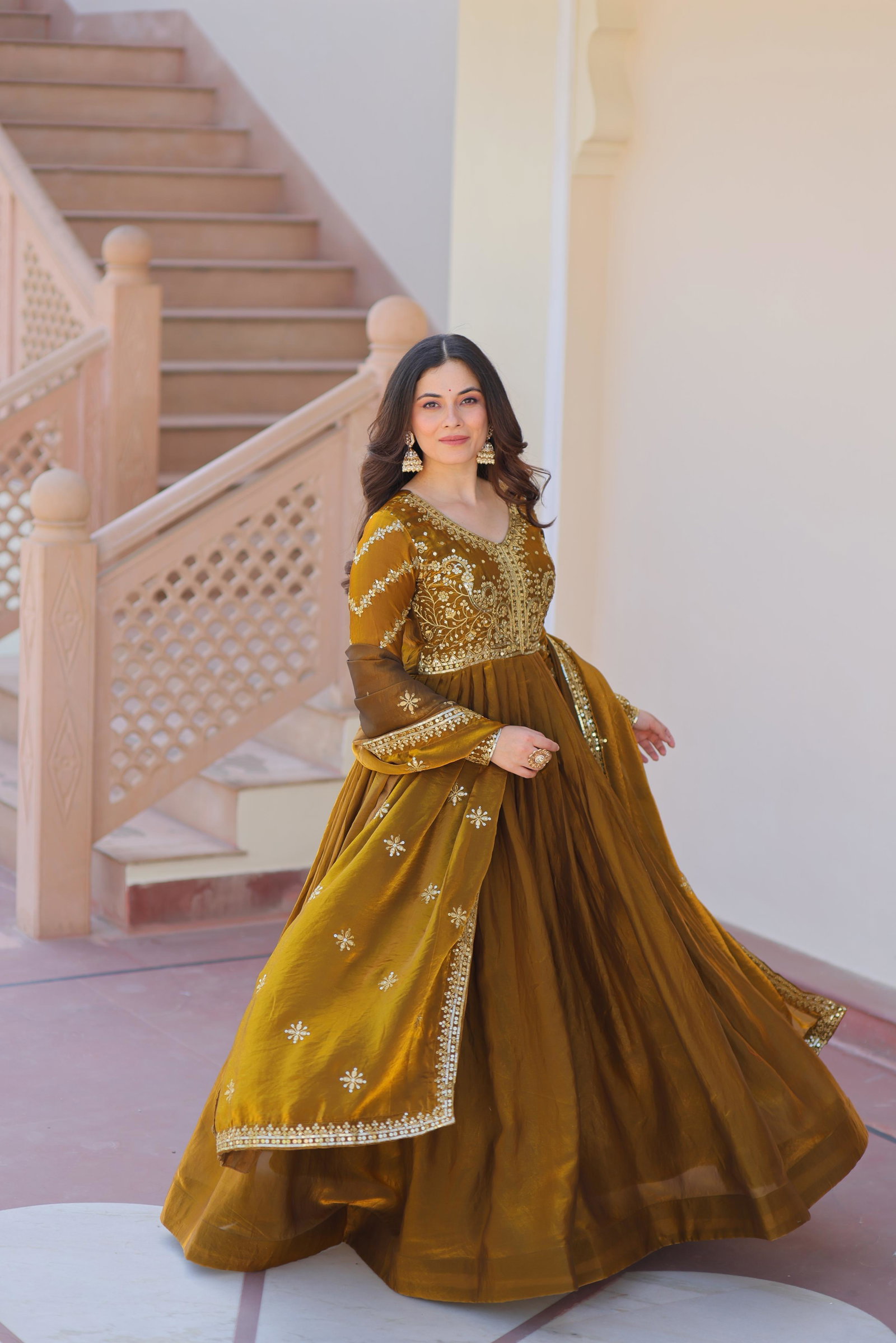 LC PRESENT PREMIUM READYMADE GOWN DUPPATA SERIES 9234 14