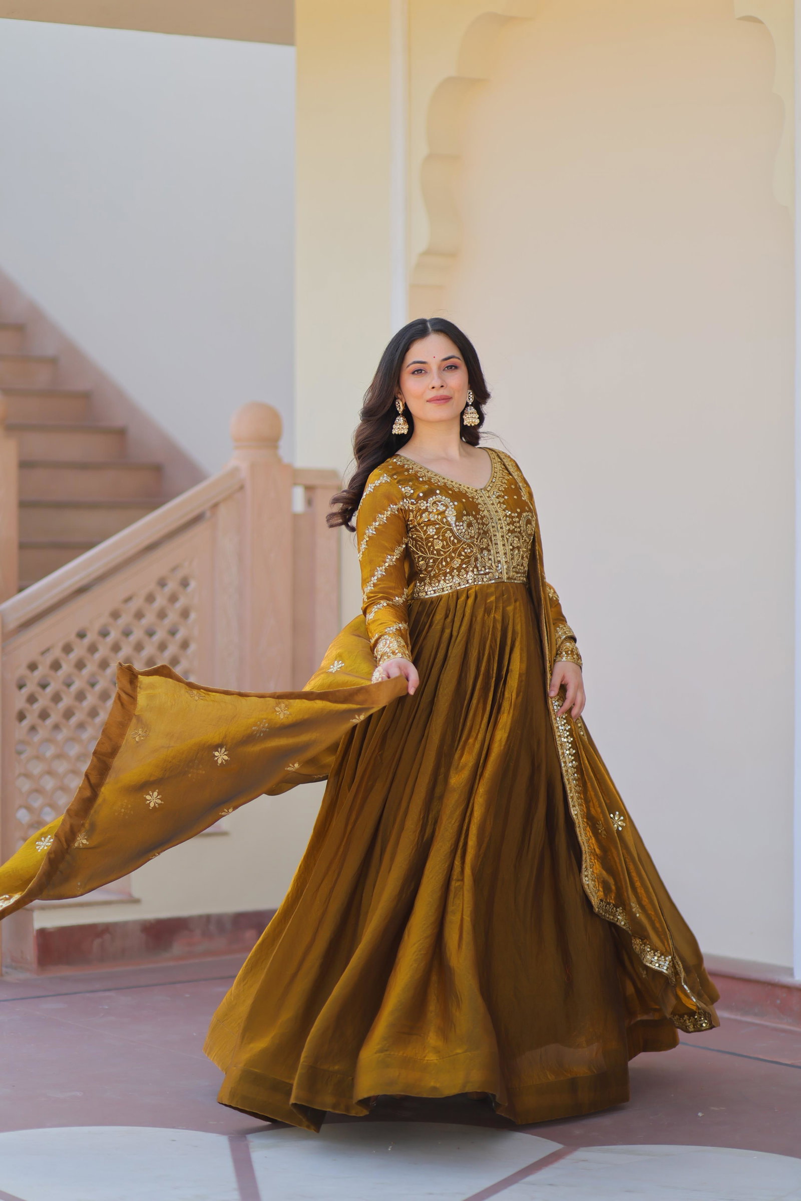 LC PRESENT PREMIUM READYMADE GOWN DUPPATA SERIES 9234 16