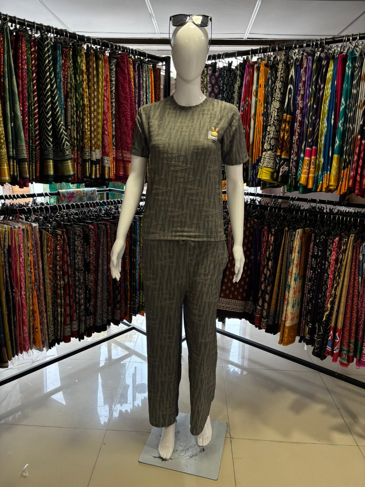 Lakhani present fancy night suit plazzo style top and bottom readymade concept 2