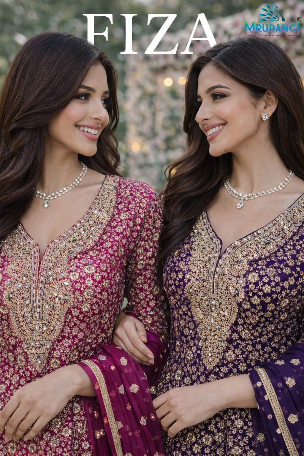 MRUDANGI PRESENT FIZZA SERIES 764   FULL LENGTH GEORGETTE GOWN WITH FREE SIZE 7