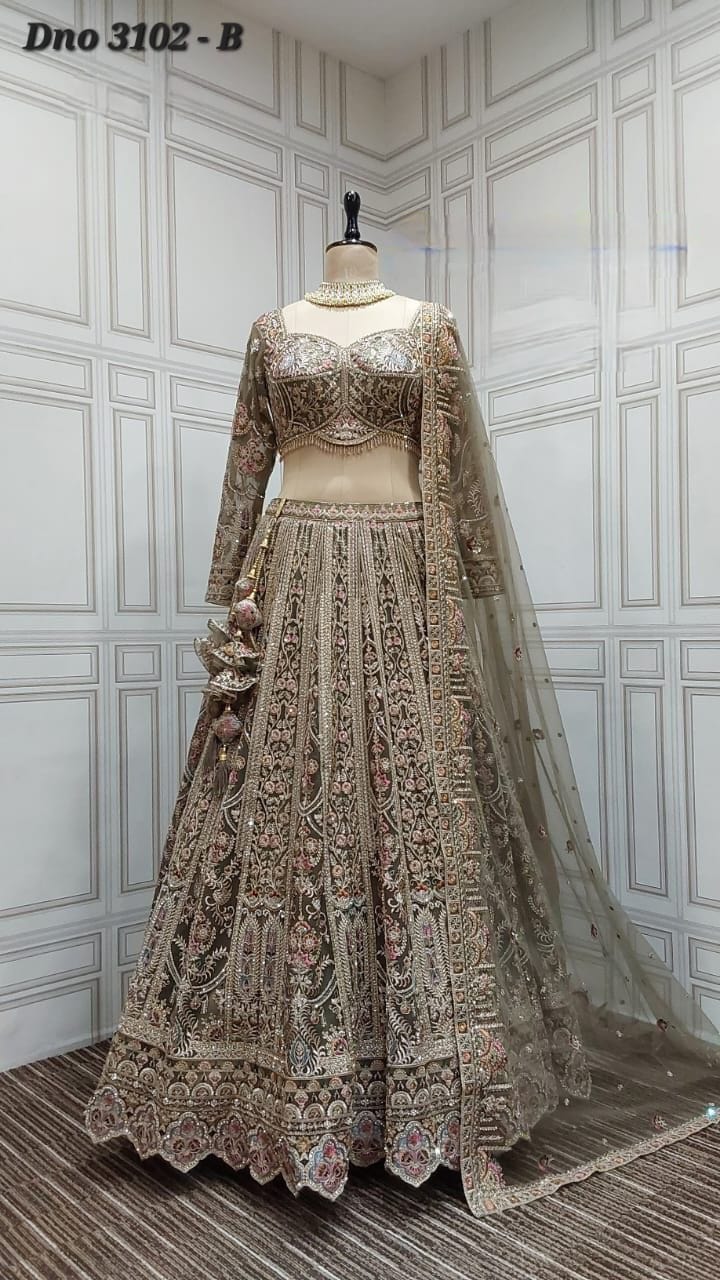 AF PRESENT FANCY BRIDAL LEHENGA CHOLI With BEAUTIFUL DESIGNER LEHENGA 2