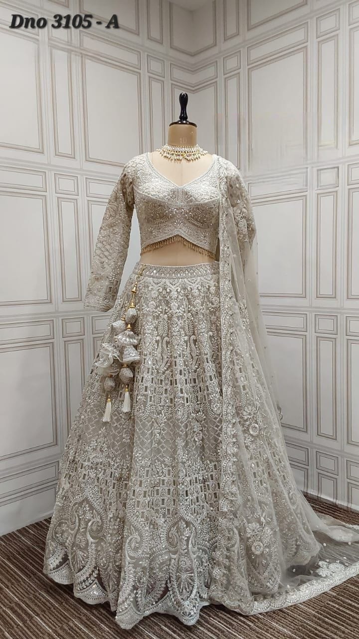 AF PRESENT FANCY BRIDAL LEHENGA CHOLI With BEAUTIFUL DESIGNER LEHENGA 13