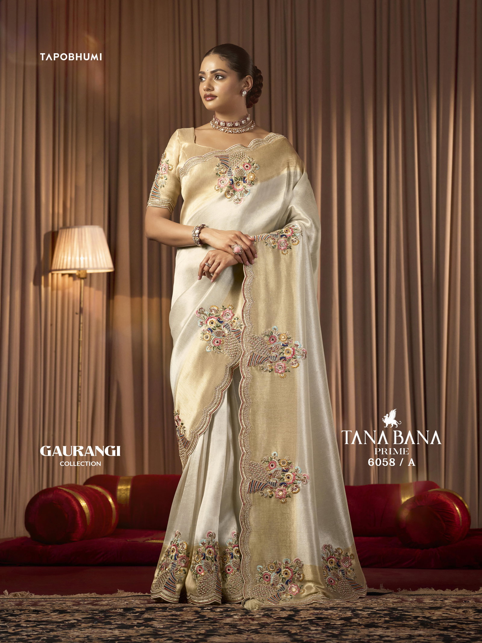 TANA BANA PRESENT PRIME 6058 SERIES HOUSE OF TAPOBHUMI ✨ FANCY WEDDING SAREE 1