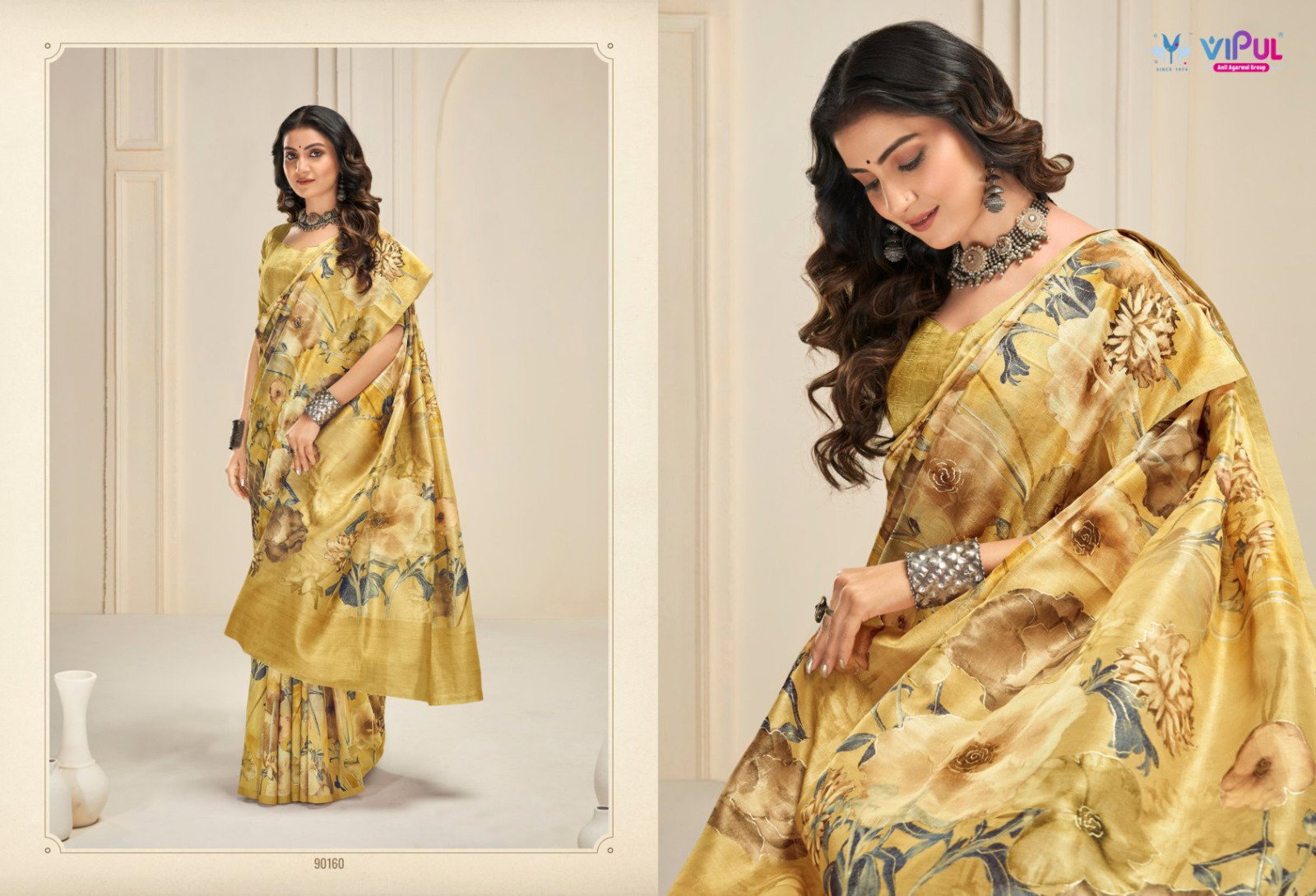 VIPUL PRESENT KHADI SILK SAREE SERIES 90153 3