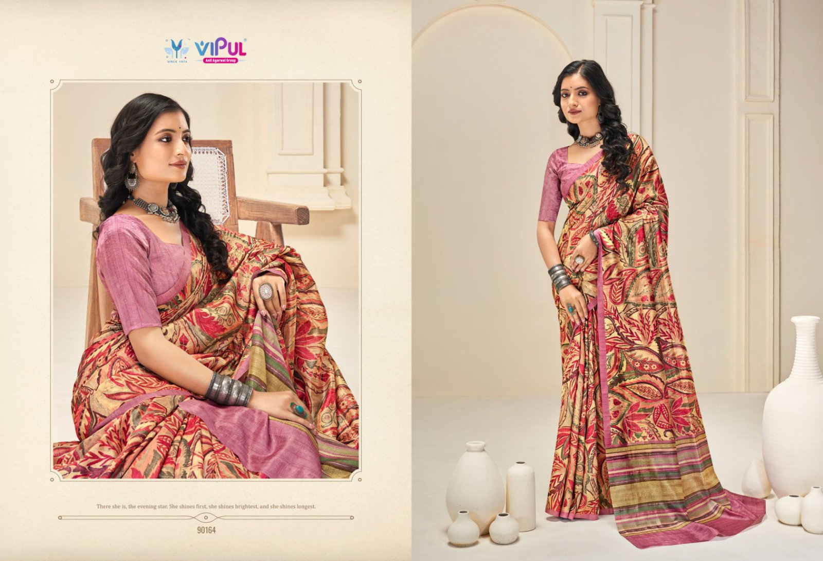 VIPUL PRESENT KHADI SILK SAREE SERIES 90153 2