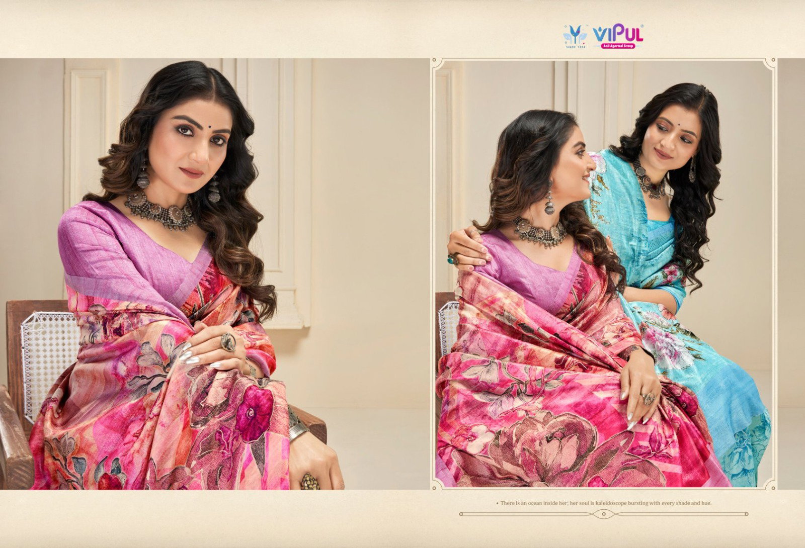VIPUL PRESENT KHADI SILK SAREE SERIES 90153 15