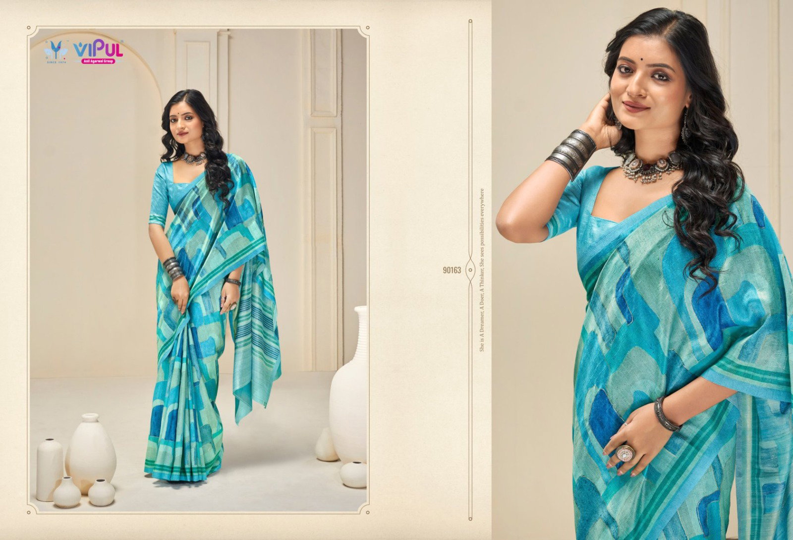 VIPUL PRESENT KHADI SILK SAREE SERIES 90153 14