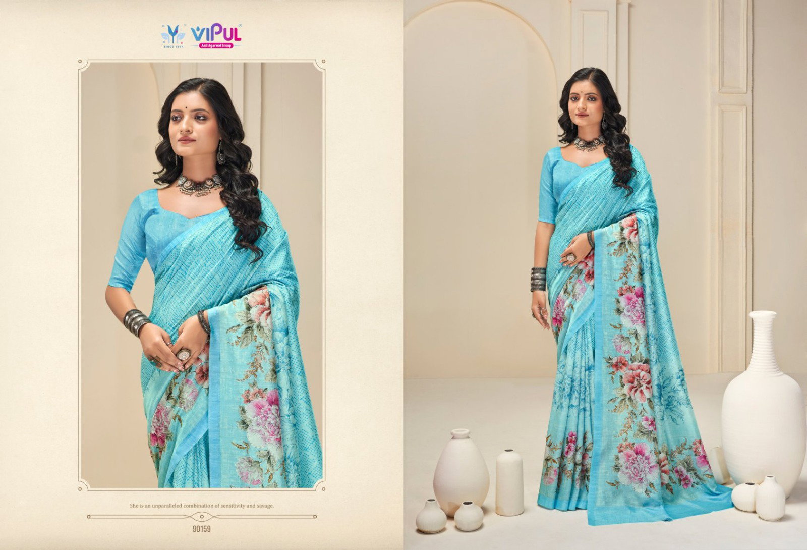 VIPUL PRESENT KHADI SILK SAREE SERIES 90153 12
