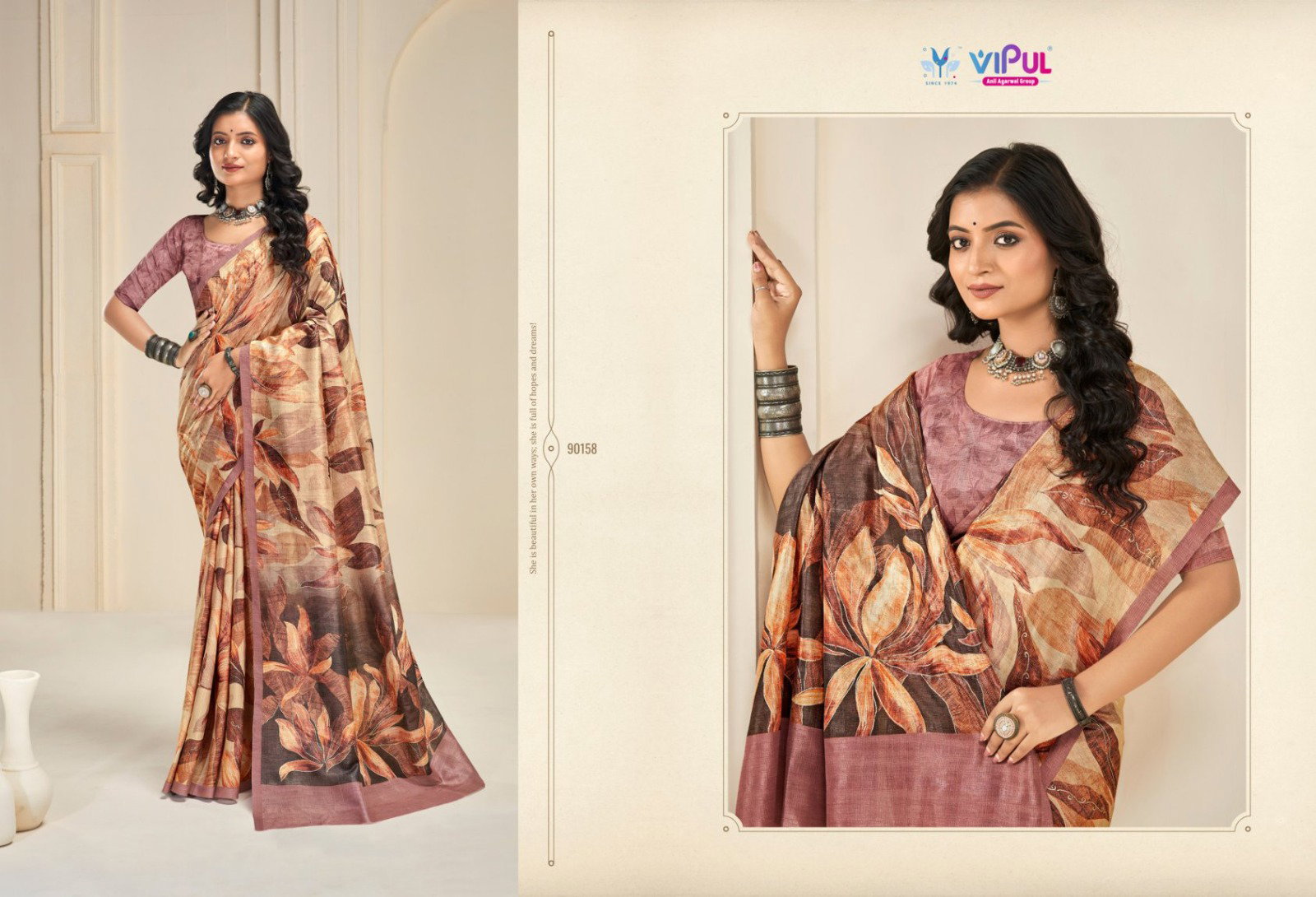VIPUL PRESENT KHADI SILK SAREE SERIES 90153 11