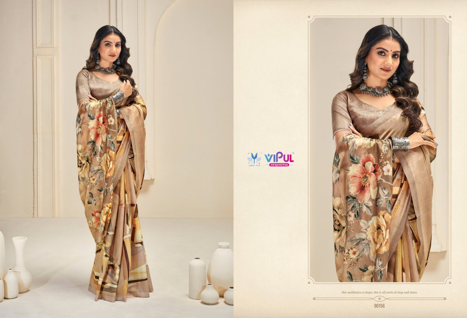 VIPUL PRESENT KHADI SILK SAREE SERIES 90153 10