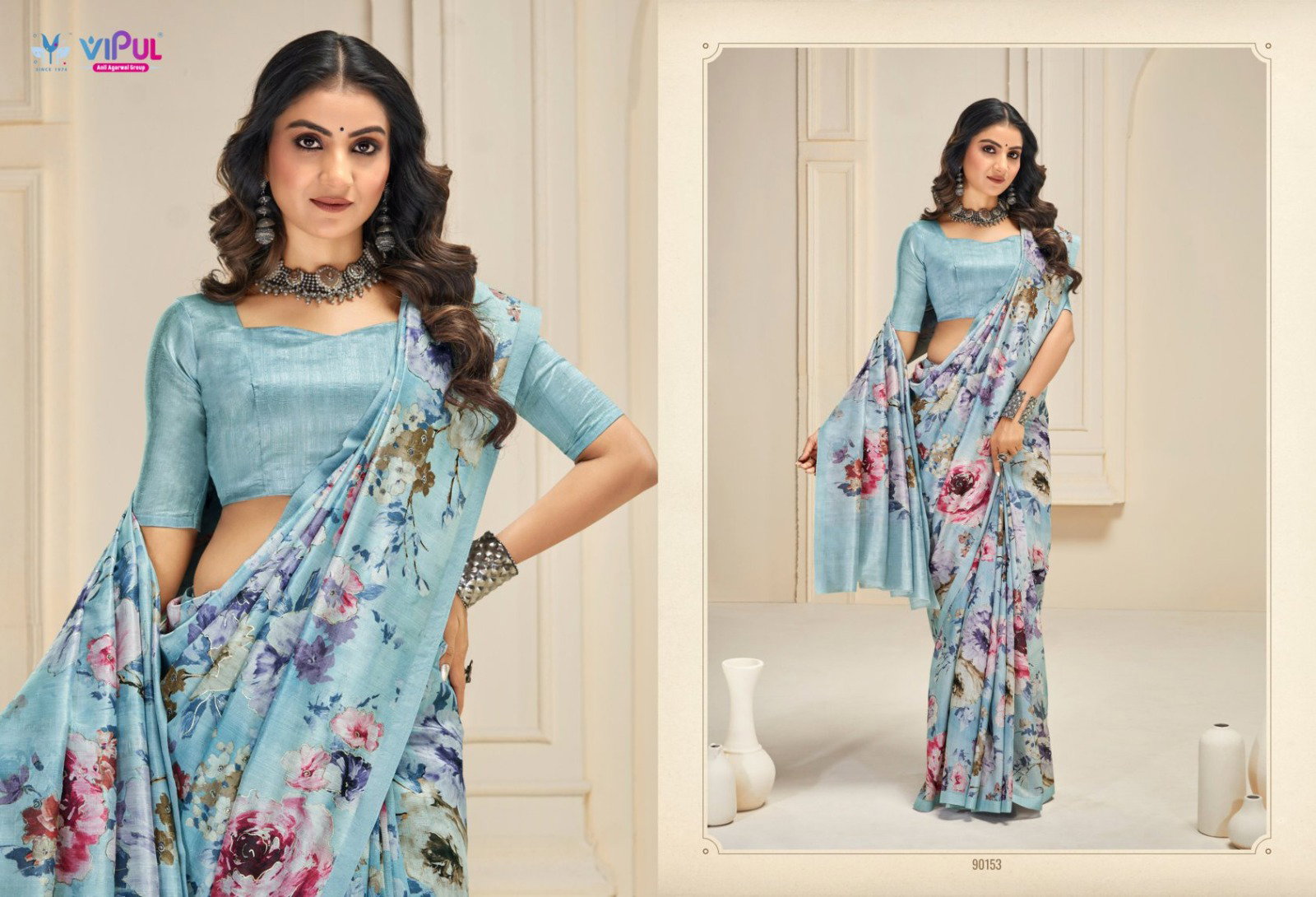 VIPUL PRESENT KHADI SILK SAREE SERIES 90153 5