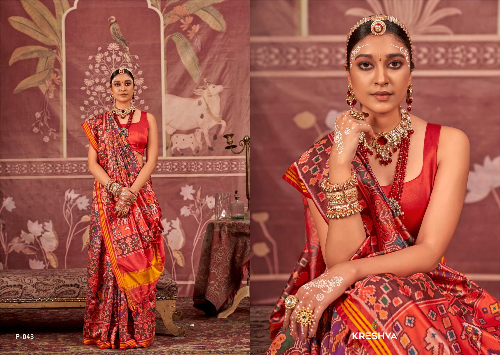 KRESHAVA PRESENT HERITAGE OF GUJRAT PATOLA GRACE SERIES P043 TO P046 2