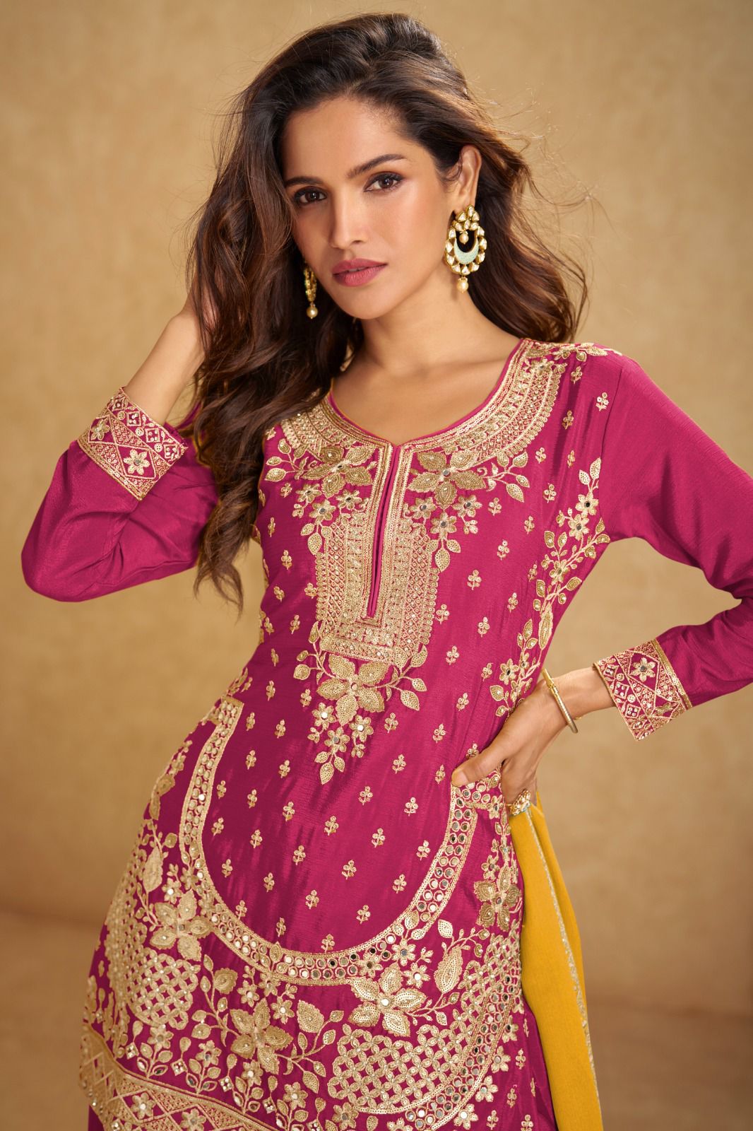 GULKAIRA DESINER PRESENT AARUSHI WITH PLAZZO STYLE FREE SIZE SUIT SERIES 7545 COLORS 7