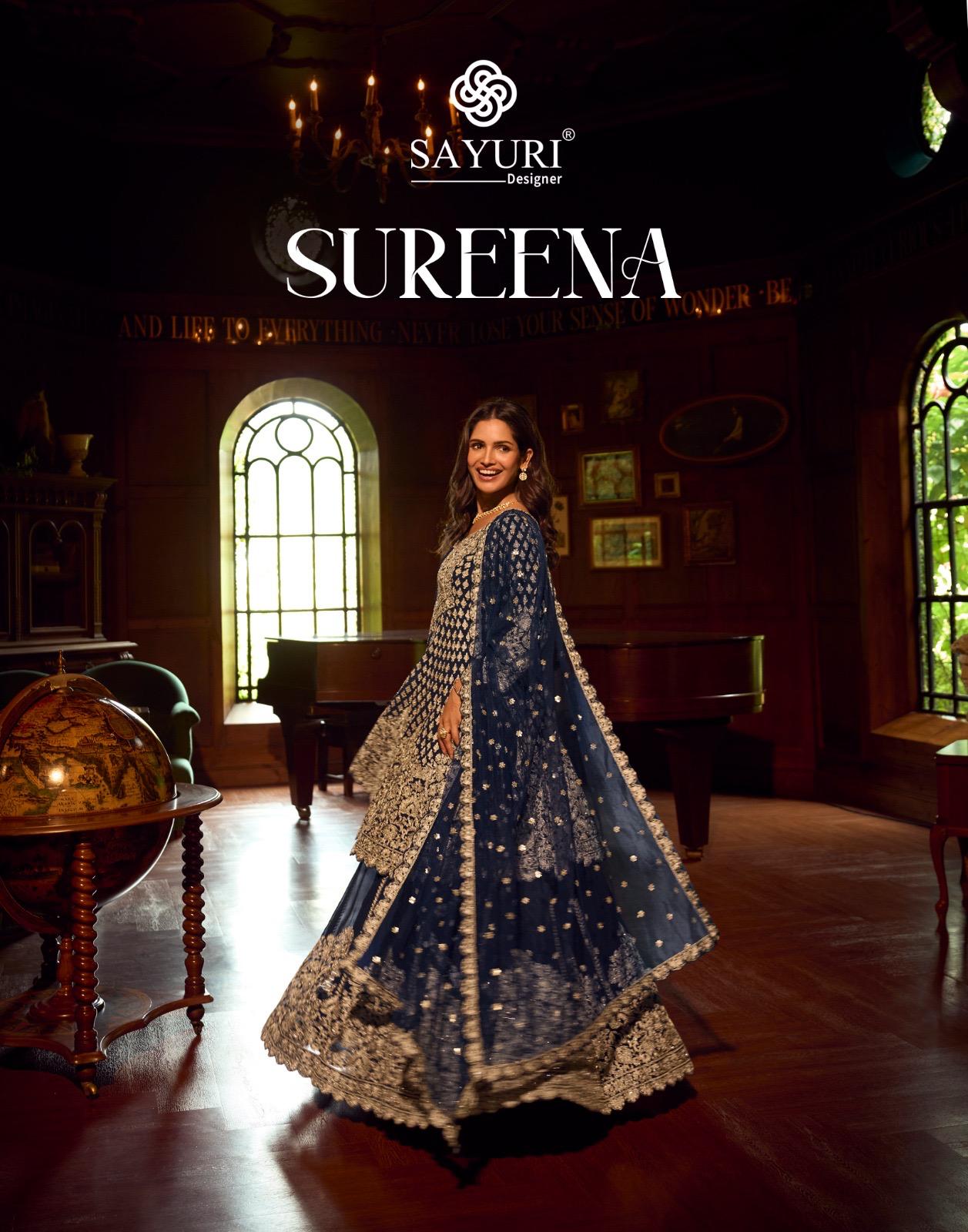 SAYURI DESIGNER PRESENT SUREENA FREE SIZE STICHED SKIRT PLAZZO SERIES 10145-1047 8