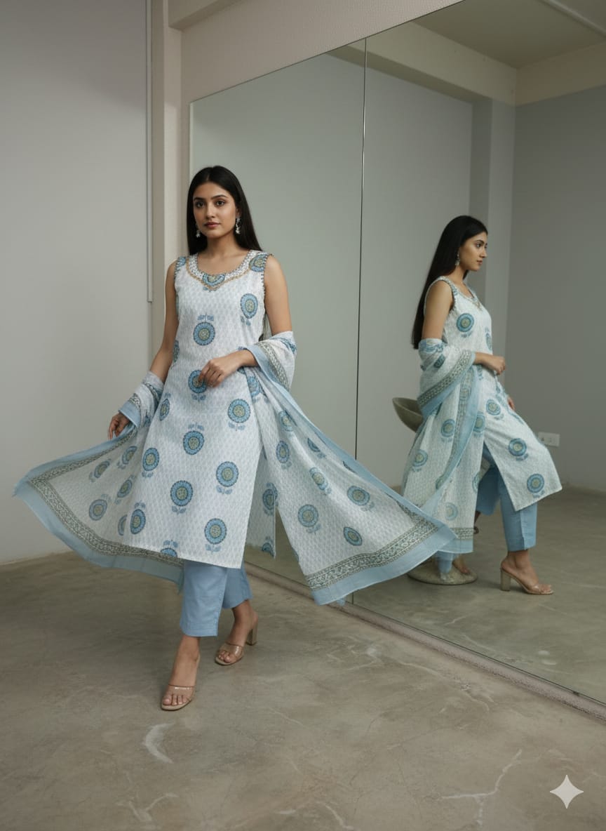 Vinayak creation present JC4U Series 3116 Readymade 3 pcs kurti set 4