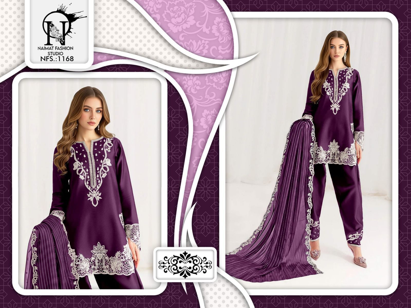 NAIMAT FASHION PRESENT FARSHI PAKISTANI SALWAR SUIT STYLE 1168 SERIES 3