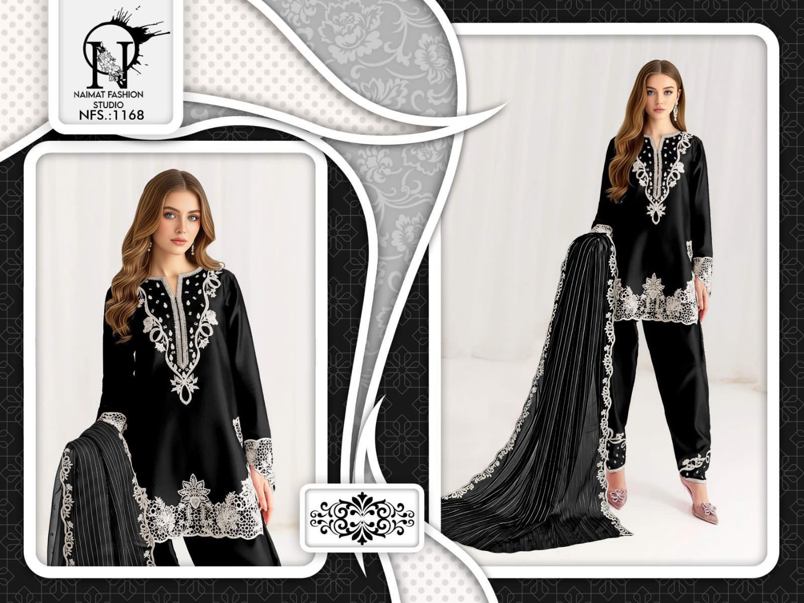 NAIMAT FASHION PRESENT FARSHI PAKISTANI SALWAR SUIT STYLE 1168 SERIES 2