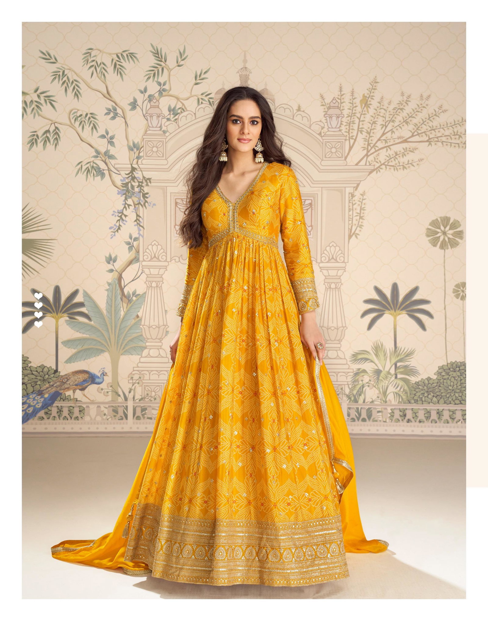SAYURI DESIGNER PRESENT BANDHAN FREE SIZE STICHED GOWN SERIES 10215-10217 4