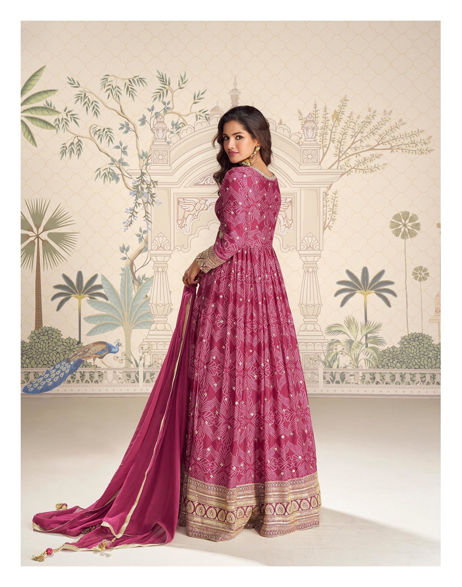 SAYURI DESIGNER PRESENT BANDHAN FREE SIZE STICHED GOWN SERIES 10215-10217 3
