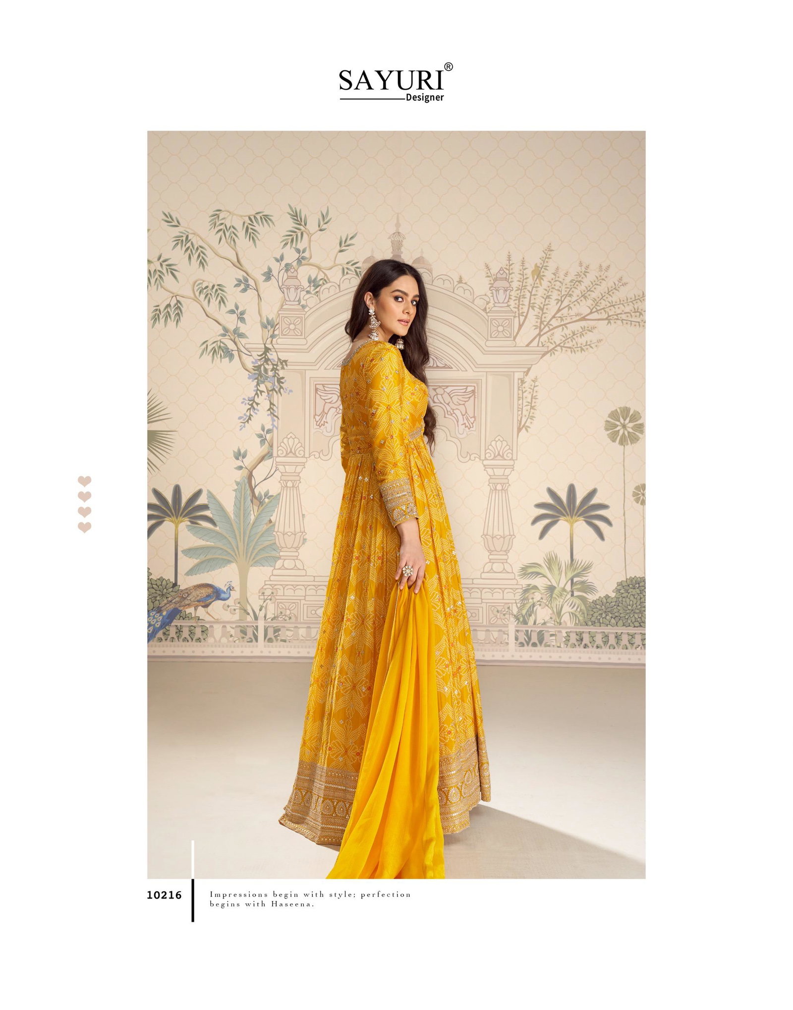 SAYURI DESIGNER PRESENT BANDHAN FREE SIZE STICHED GOWN SERIES 10215-10217 9