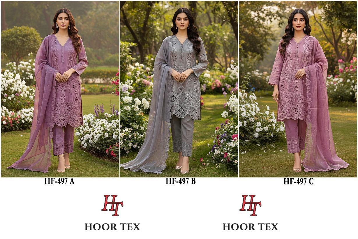 HOOR TEX PRESENT FULL STITCHED PAKISTANI SUIT SERIES H 497 A TO C 2