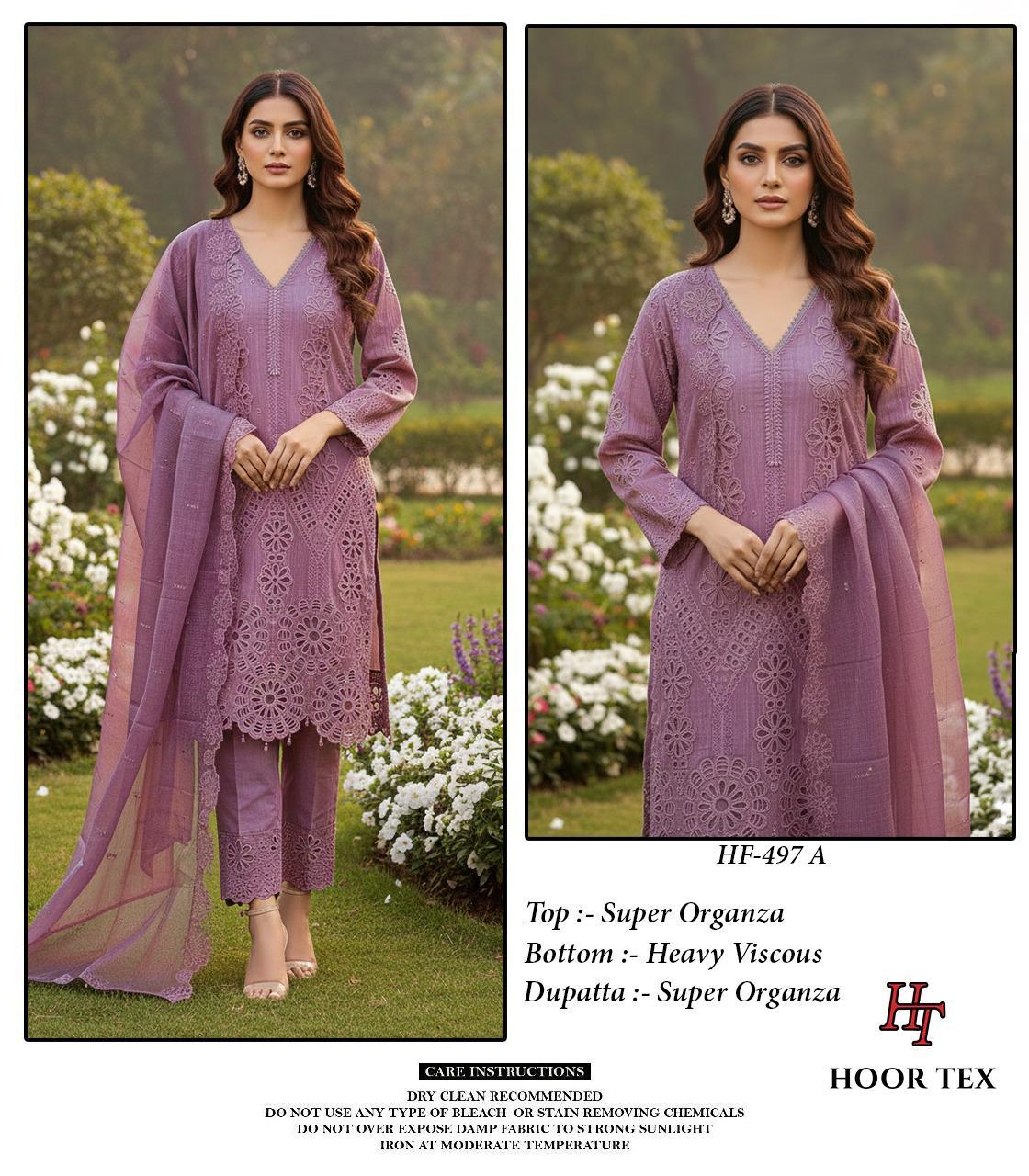 HOOR TEX PRESENT FULL STITCHED PAKISTANI SUIT SERIES H 497 A TO C 4